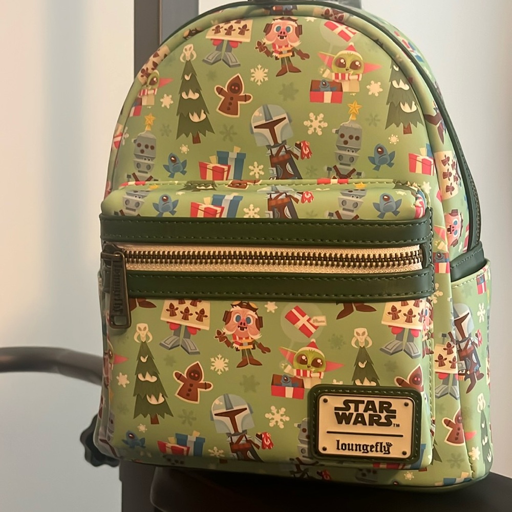 Star Wars mandalorian chibi Christmas mini backpack
